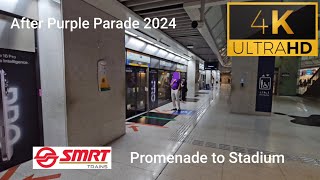 After Purple Parade 2024 SMRT CCL Alstom Metropolis C830 839 ride from Promenade to Stadium [upl. by Alesig]