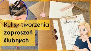 Zaproszenia ślubne DIY Zobacz jak pracuję Cały PROCES wykonania BTS [upl. by Rhianon231]