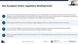 14th Briefing on Regulatory Trends in the European Union and at the International Level [upl. by Ynohtn774]