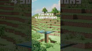 1 face vs 65536 faces in Minecraft ⛏️✨ blender3d blenderanimation 3dart 3danimation minecraft [upl. by Worth352]