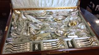 Extremely rare Tiffany amp Co Chrysanthemum Sterling silver Flatware Set [upl. by Mit444]