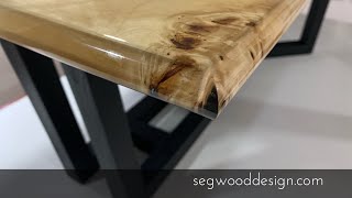 DIY epoxy coffee table  poplar wood black epoxy base clear epoxy resin [upl. by Batish246]