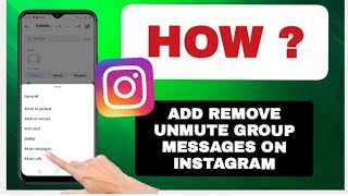 How to Add Remove Unmute Group Messages on Instagram [upl. by Dareg]