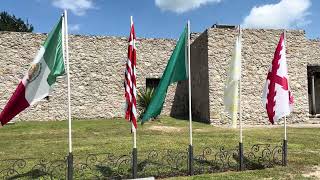 Nine Flags over Goliad  Presidio La Bahía Goliad Texas [upl. by Nerac]