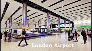 London Airport Heathrow International Arrival Egates Walk Through and London Airport Taxi  LHR [upl. by Elyc]