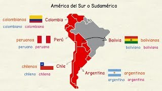 Aprender español Países de habla hispana y nacionalidades nivel básico [upl. by Akir767]