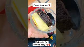 Fudge Brownies by ​⁠Flavourfusionnnn subscribemychannel [upl. by Enelrihs]