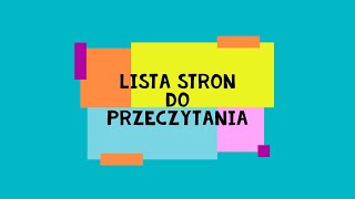 Poradnik Komputerowy Seniora  Nr 89  Lista stron do przeczytania [upl. by Assirolc823]