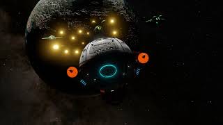 star fleet daedalus attack of romulan ships star trek fan made [upl. by Ailadgim]