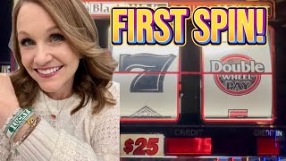 First Spin Jackpot on Oldest High Limit Slot Machine in Vegas [upl. by Norat]