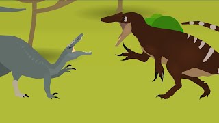 megaraptor VS ceratosuchops Animation Stick Nodes [upl. by Amr]