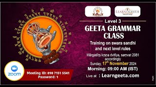 L3 Geeta Grammar Class English 171124 [upl. by Hekking]