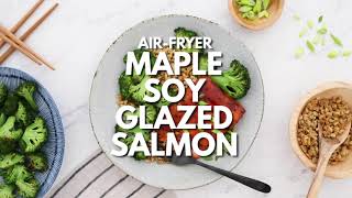 5Ingredient Air Fryer Salmon with Maple Soy Glaze [upl. by Ayel]