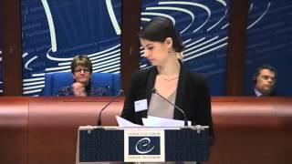 EUJS President Jane BradenGolay speaking at the Council of Europe [upl. by Ibob]