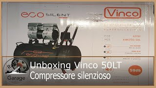 Unboxing compressore silenzioso Unboxing silent compressor Vinco 50LT [upl. by Ssej668]