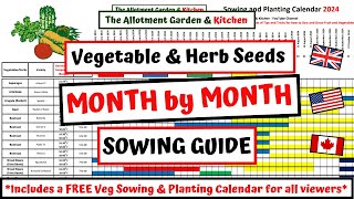 Your Month by Month Veggie Sowing Calendar Unveiled Useful for all Growing Zones amp Climates 134 [upl. by Rede]