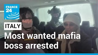 Italys most wanted mafia boss Messina Denaro arrested after 30 years on the run • FRANCE 24 [upl. by Seyler]