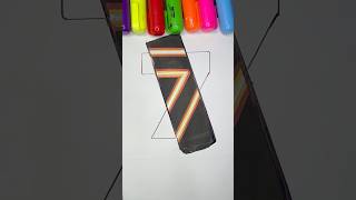 “7” With Neon Lights 😍✨💫 shortsart shortvideo [upl. by Enerahs]