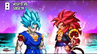 WhatIf 8 Super Saiyan 4 Gogeta VS Super Saiyan Blue Vegito [upl. by Maddox613]