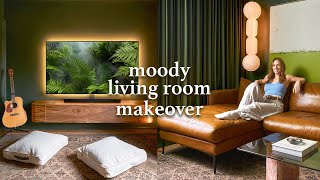 moody living room makeover start to finish [upl. by Belita553]