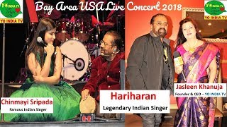 Hariharan Live Concert USAPerformance with Chinmayi Singer Stage Show Bollywood Tamil Malayalam [upl. by Yras]