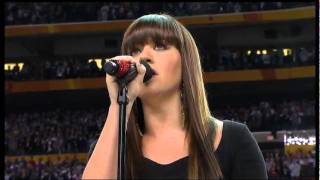 Kelly Clarkson sings National Anthem at the Super Bowl XLVI 2012 [upl. by Jacqueline]