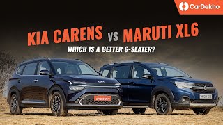 Kia Carens vs Maruti XL6 Which Is A Better 6Seater  Space Practicality amp Comfort Compared [upl. by Dreeda]