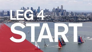 Leg 4 Start in Melbourne  Full Replay  Volvo Ocean Race [upl. by Mendy]