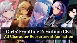 Girls Frontline 2 All Character Recruitment Animation CBT version [upl. by Bealle]