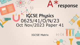 IGCSE Physics OctNov 2023 paper 41 walkthrough and revisionnew syllabus 20230625w412023 [upl. by Adiaz138]