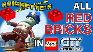 ALL 40 Red Bricks Locations in LEGO City Undercover [upl. by Delahk]