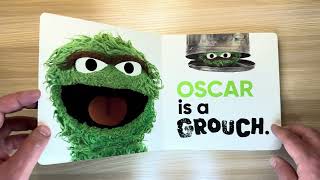 OSCAR THE GROUCH BOARD BOOK  SESAME STREET  READ ALOUD [upl. by Yriek871]