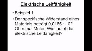 Elektrische Leitfähigkeit mit Beispiel [upl. by Iolenta751]