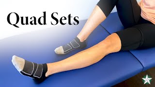 Quad Set Exercise Demonstration  Physical Therapy Exercises [upl. by Malti666]