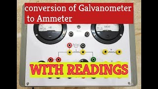 Conversion of Galvaometer to Ammeter  CBSE Practical  with Reading [upl. by Mettah968]