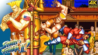 Street Fighter II Champion Edition  Guile Arcade  1992 4K 60FPS [upl. by Noval881]