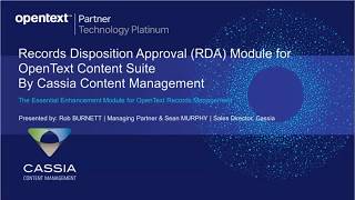 OpenText Live Webinar  Make Dispositions easier with OpenText Records Disposition Approval [upl. by Peisch]