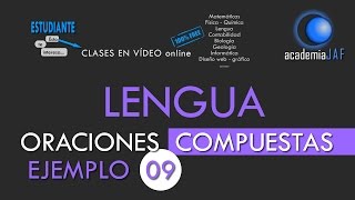 Ejemplo 09 practicar sintaxis análisis sintáctico de oraciones compuestas  Lengua española [upl. by Alyahsat]