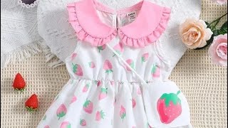 New baby frock design with gunj  Naya baby frock gunj design larkion k Liye new2024designs [upl. by Sadoc]