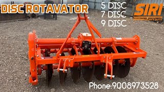 DISCHARROW ROTAVATOR AVAILABLE IN 5 DISC 7 DISC 9 DISC [upl. by Onairotciv]