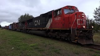 CN freight train at Valemount BC [upl. by Chladek]