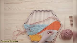 Weaving Loom Kit for Beginners  DIY Wall Hanging Craft Kit  Tutorials Lemon Art Crafts [upl. by Aimekahs]