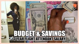 Flight Attendant SALARY BUDGET amp SAVINGS using CASH ENVELOPE Method [upl. by Mcadams908]