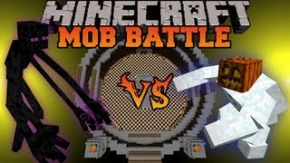 Mutant Enderman Vs Mutant Snow Golem  Minecraft Mob Battles  Mutant Creatures Mod [upl. by Venuti]