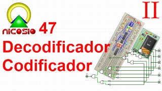 Circuitos digitales 47  Decodificador y codificador decoder encoder [upl. by Svend]