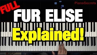 Beethoven  Für Elise  Piano Tutorial How to Play Lesson Complete [upl. by Berners]