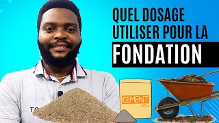 QUEL DOSAGE UTILISER POUR LA FONDATION DUNE MAISON A PLEIN PIED [upl. by Oaht324]