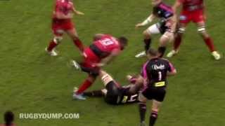 Mathieu Bastareaud charges through lock Alexandre Flanquart [upl. by Mahsih845]