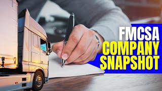 FMCSA Company Snapshot  Learn about it 🚚 🇺🇸 ⛟ [upl. by Meghann]