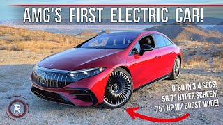 The 2022 MercedesAMG EQS Is A Super Quick Electric Ultra Luxury Sedan [upl. by Merton]